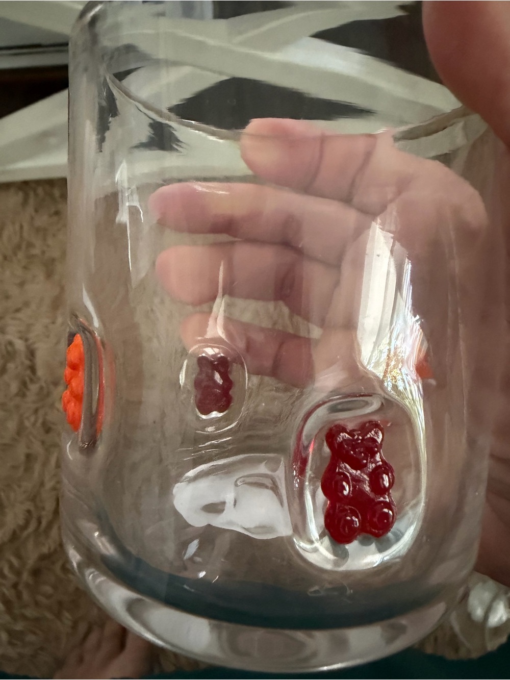 Icon Glass Tumbler with Red Gummy Bear Accents - 16 fl oz